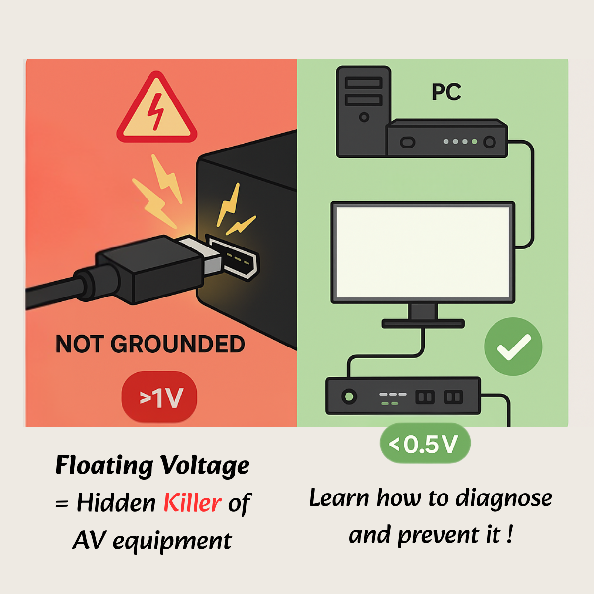 Lire la suite à propos de l’article Understanding and Preventing Floating Voltage in AV Systems
